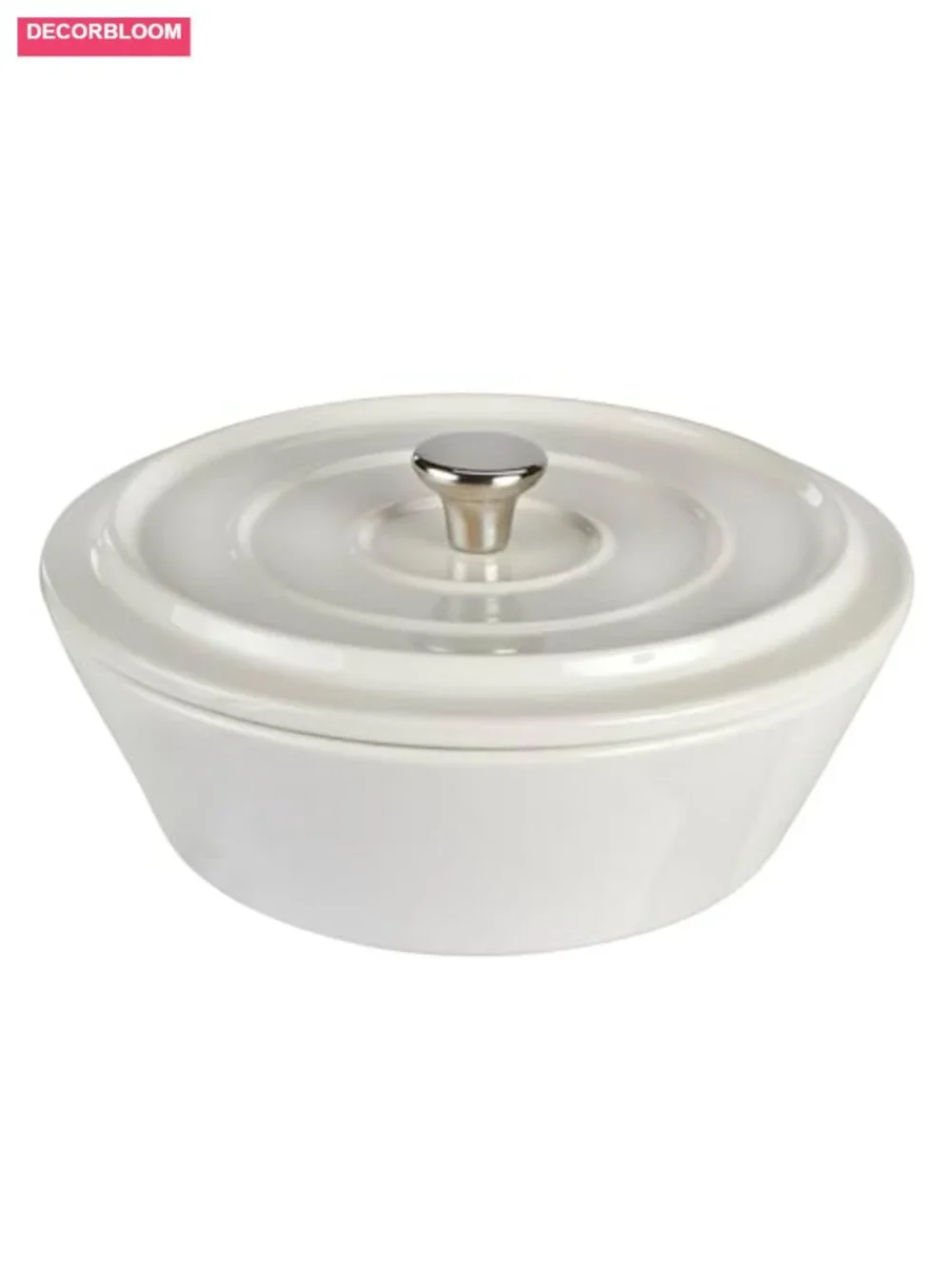 Round Stoneware Covered Bakeware with Lid, 9 Inch, Dishwasher Safe